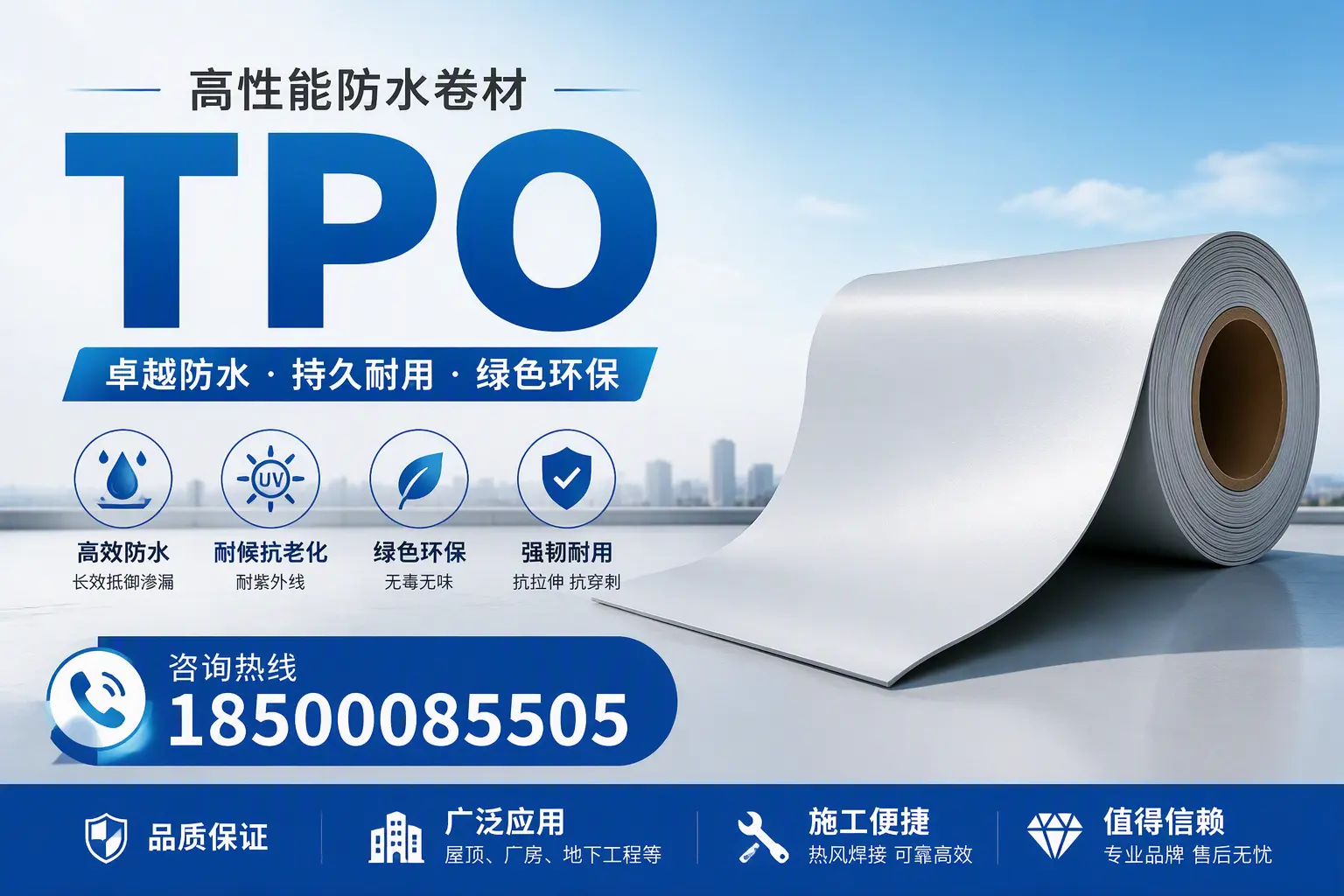 TPO材料的环保特性及其在三沙的应用
